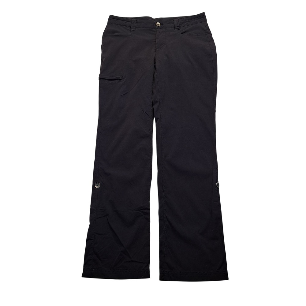 Eddie Bauer First Ascent Pants Womens 6 Black Excellent Roll-Up Convertible